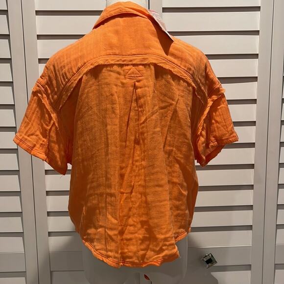 Free People NWT Crop Top in a bright Orange and nice details. - Picture 5 of 10